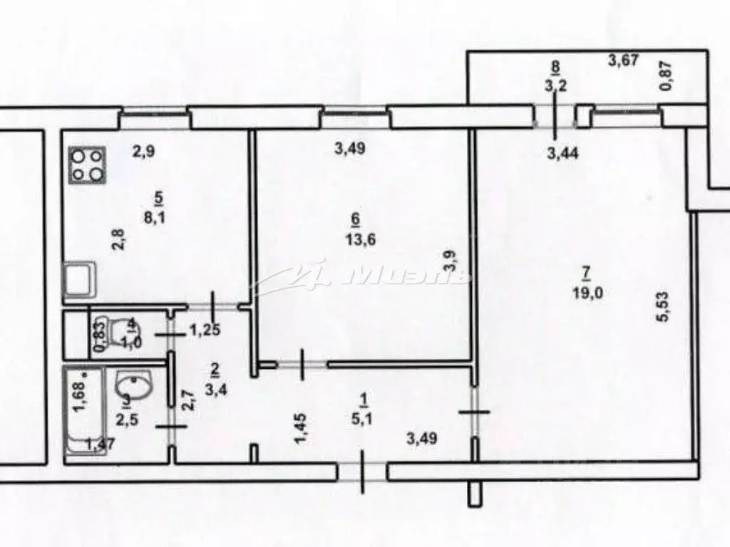 2-к кв. Крым, Саки ул. Курортная, 15 (48.2 м) - Фото 1