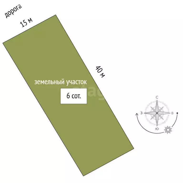 Участок в Приморский, территория ТСН Парус, 2-я линия (5.95 м) - Фото 1