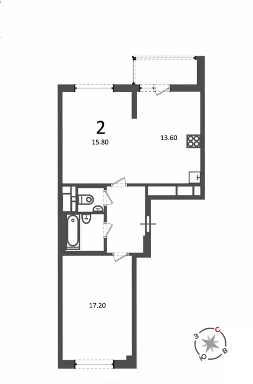 2-комнатная квартира: Москва, Кусковская улица, 12/1 (57 м) - Фото 1