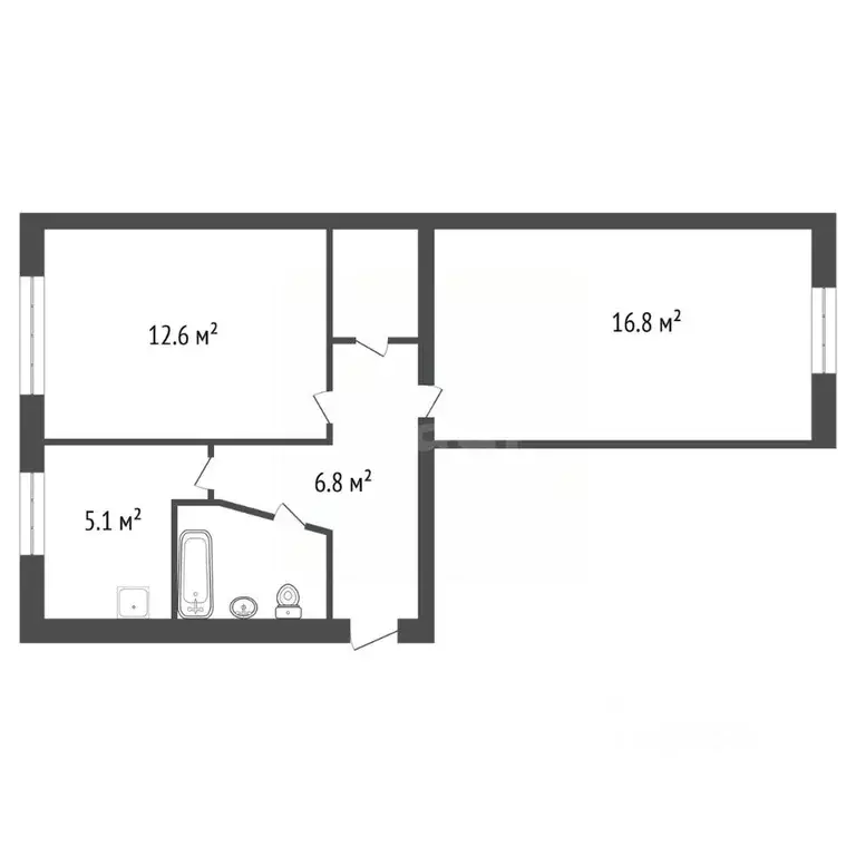 2-к кв. Красноярский край, Красноярск ул. Курчатова, 11 (45.9 м) - Фото 1