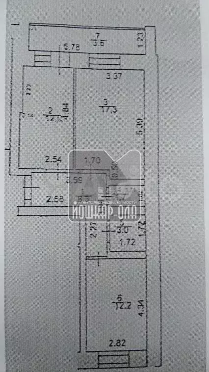 2-к. квартира, 59 м, 5/9 эт. - Фото 0