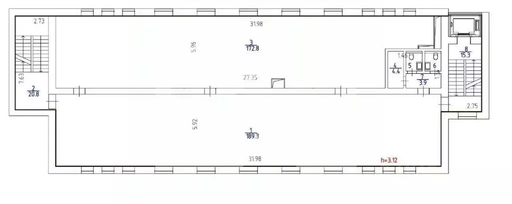 Помещение свободного назначения в Москва Каширское ш., 3к2с1 (2910 м) - Фото 2