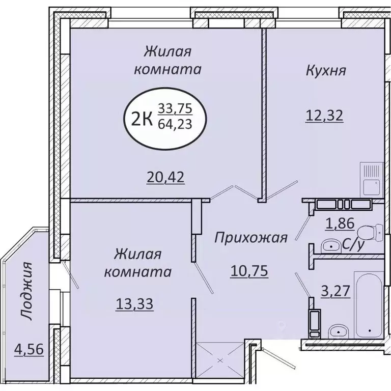 2-к кв. Новосибирская область, Новосибирск Пролетарская ул., 155 ... - Фото 1