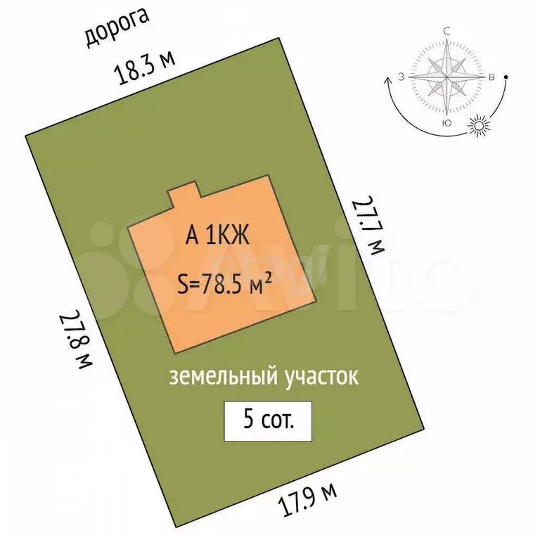 Дом 78,5 м на участке 5 сот. - Фото 0