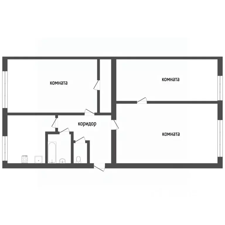 3-к кв. Вологодская область, пос. Майский ул. Ягодная, 40 (82.6 м) - Фото 2