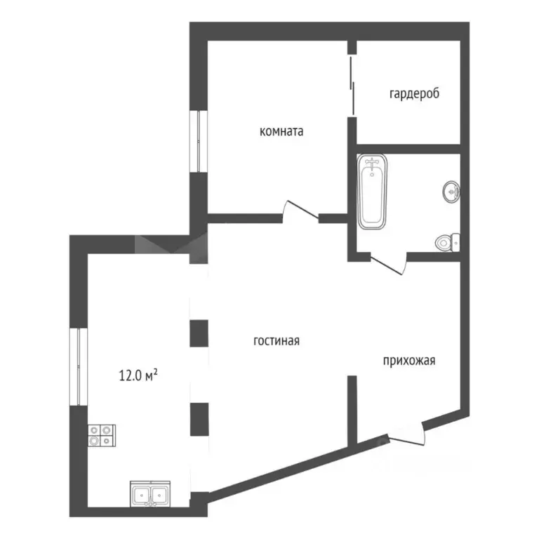 2-к кв. Тюменская область, Тюмень Депутатская ул., 80к1 (70.8 м) - Фото 1