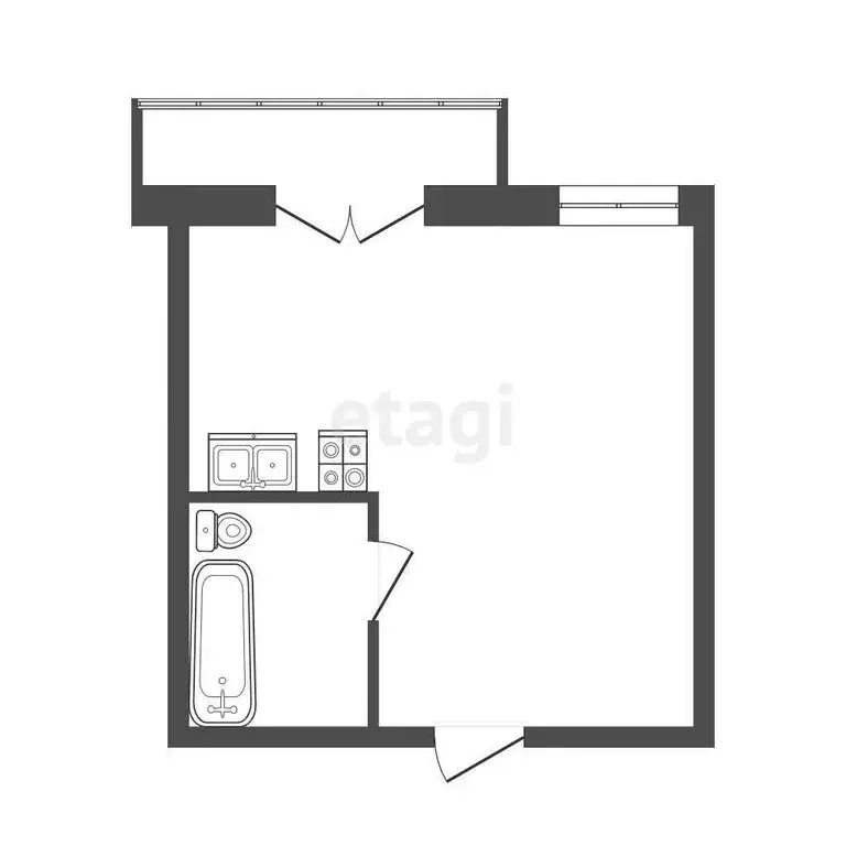 1-комнатная квартира: Кострома, улица Ленина, 160А (34 м) - Фото 1