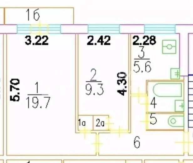 2-к кв. Москва ул. Чугунные Ворота, 21К3 (45.3 м) - Фото 2