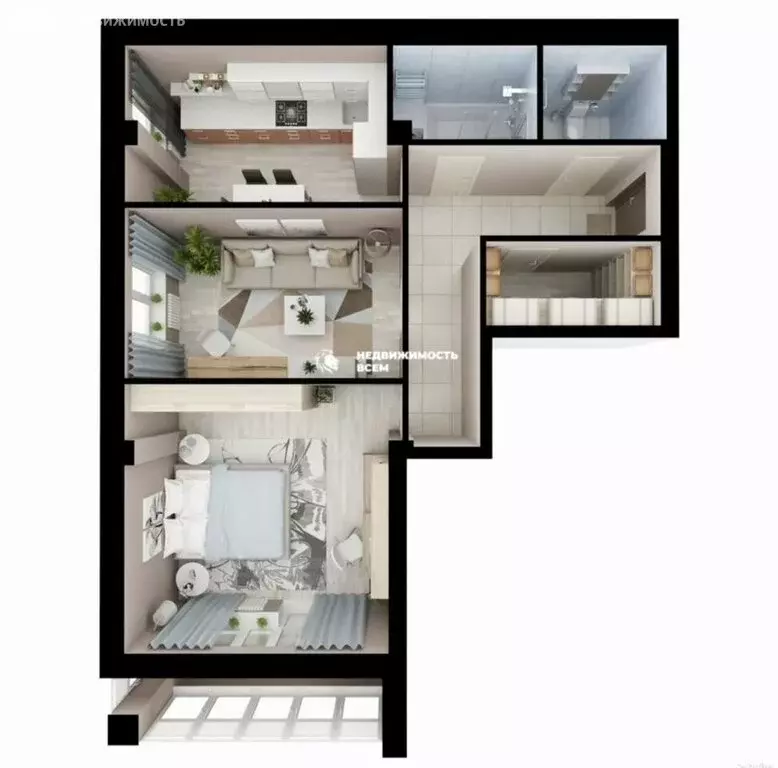 2-комнатная квартира: Челябинск, улица Александра Шмакова, 41 (63 м) - Фото 1