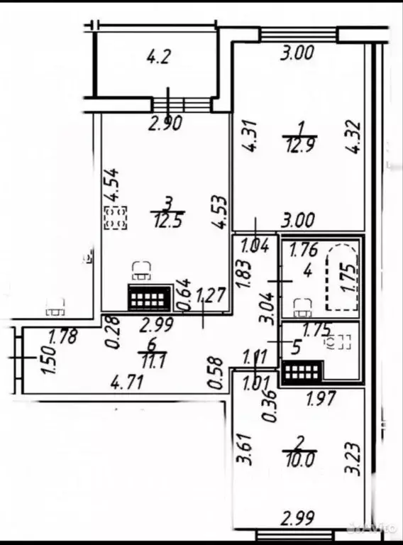2-к кв. Ленинградская область, Всеволожский район, Заневское городское ... - Фото 2