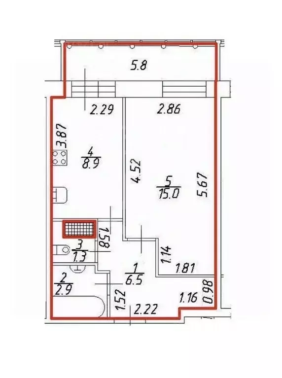 1-к кв. Санкт-Петербург Екатерининский просп., 2 (40.4 м) - Фото 2