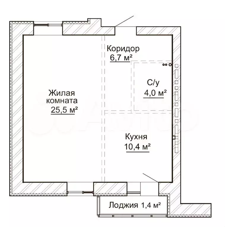 2-к. квартира, 70 м, 8/8 эт. - Фото 0