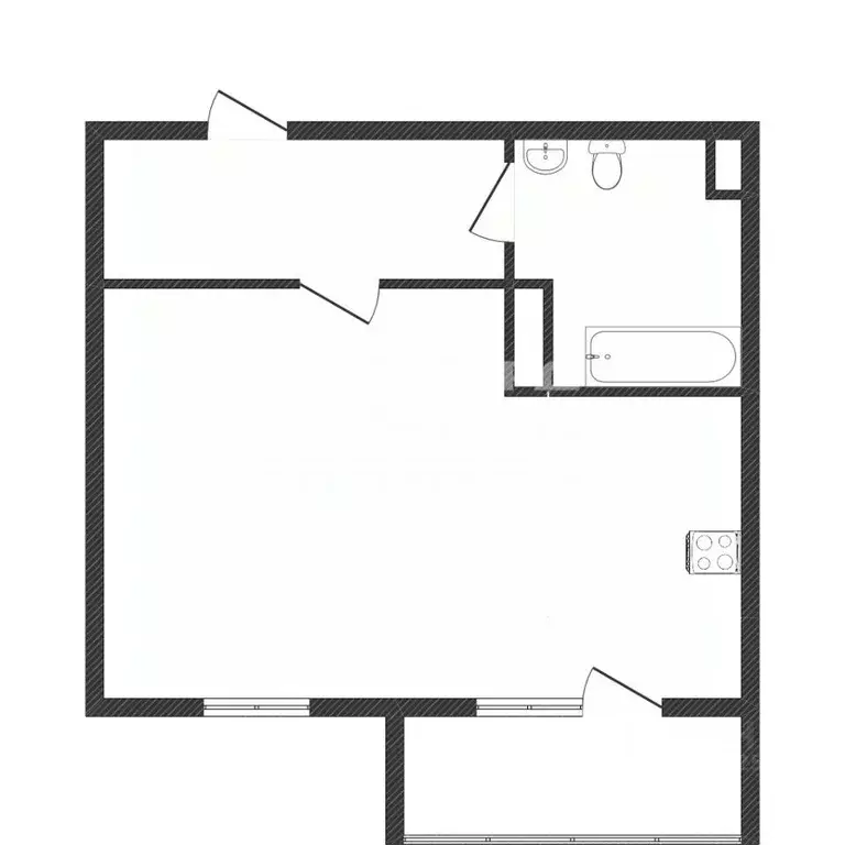 1-к кв. Омская область, Омск ул. Крупской, 13/3 (39.9 м) - Фото 1