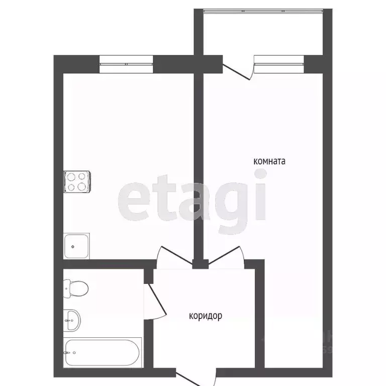 1-к кв. Ярославская область, Ярославский муниципальный округ, пос. ... - Фото 2