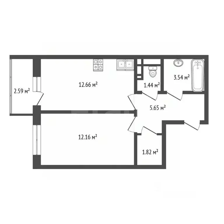 1-к кв. Московская область, Балашиха ул. Безымянная, 8 (37.0 м) - Фото 2