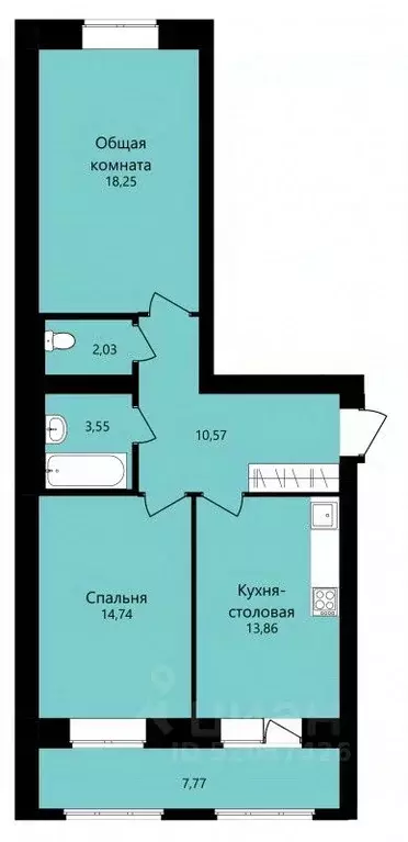 2-к кв. Мордовия, Саранск ул. Филатова, 11 (66.89 м) - Фото 0