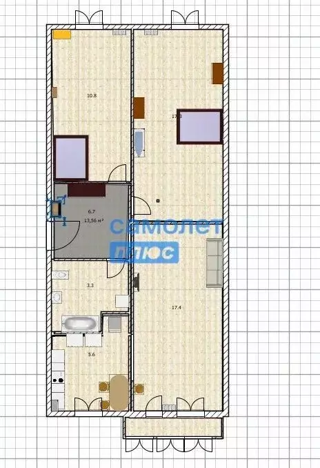 3-к кв. Алтайский край, Бийск ул. Ильи Мухачева, 133/2 (62.4 м) - Фото 1