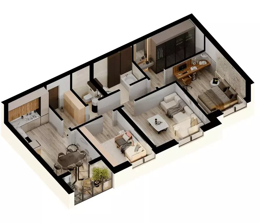 3-комнатная квартира: Светлогорск, Калининградский проспект, 70Е (91.5 ... - Фото 0