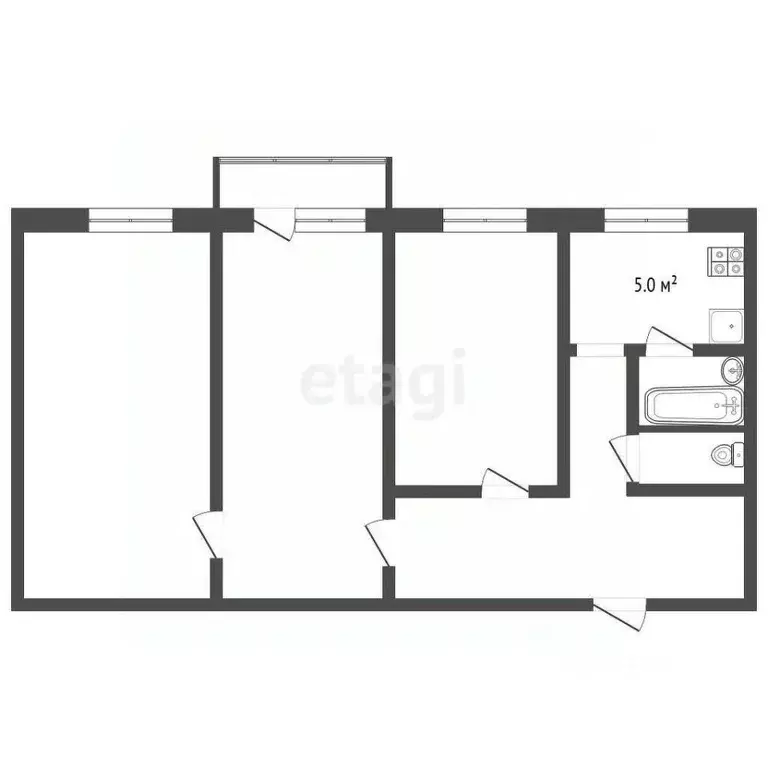 3-к кв. Московская область, Дмитровский муниципальный округ, пос. ... - Фото 2