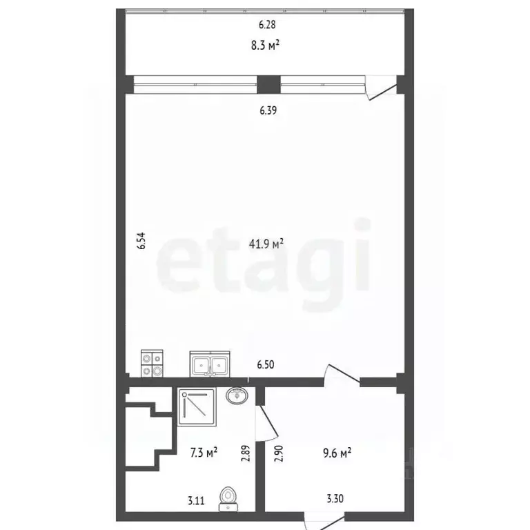2-к кв. Крым, Ялта ул. Игнатенко, 9с1 (67.1 м) - Фото 2