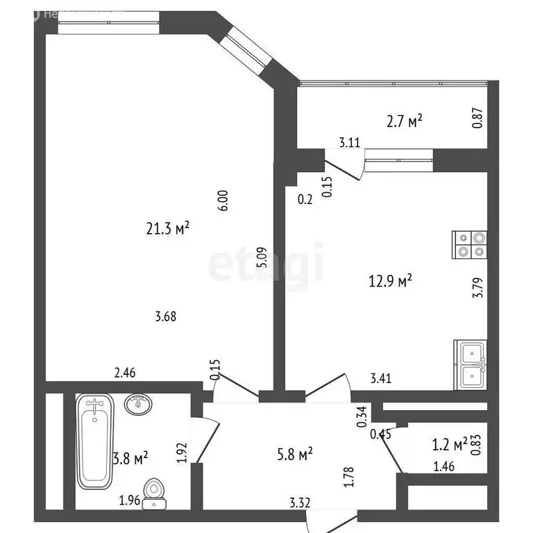 1-комнатная квартира: Красногорск, Павшинская улица, 2 (45 м) - Фото 0