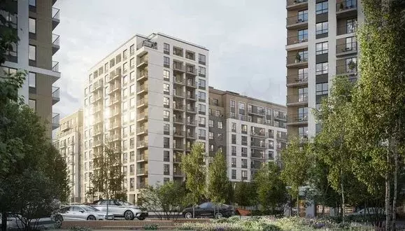 1-к. квартира, 39,8 м, 6/9 эт. - Фото 0