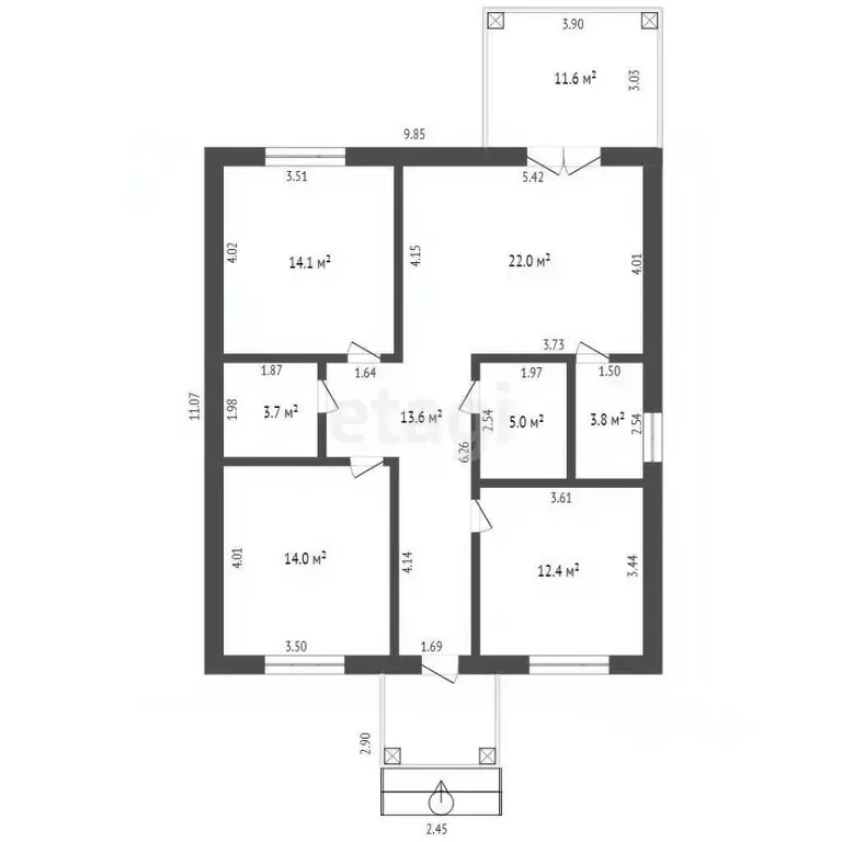 Дом в Ростовская область, Азовский район, Задонское с/пос, Победа хут. ... - Фото 2