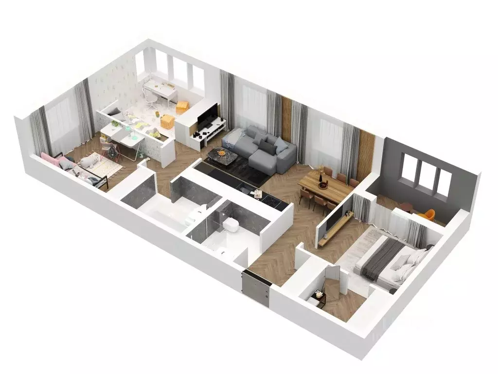 3-к кв. Приморский край, Владивосток ул. 3-я Поселковая, 16/3 (84.1 м) - Фото 2