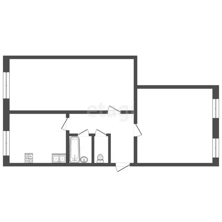 2-комнатная квартира: Камышлов, улица Дзержинского, 13 (65.2 м) - Фото 1