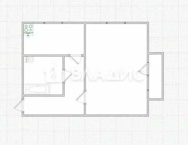 1-к кв. Пензенская область, Пенза ул. Кижеватова, 25 (35.1 м) - Фото 2