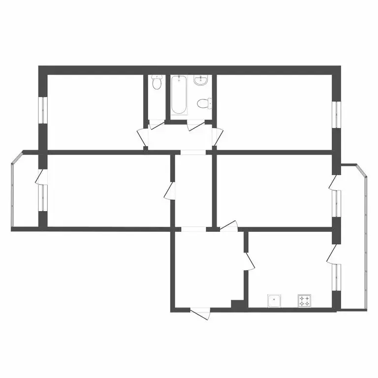 4-комнатная квартира: Тюмень, 6-й микрорайон, улица Валерии ... - Фото 1