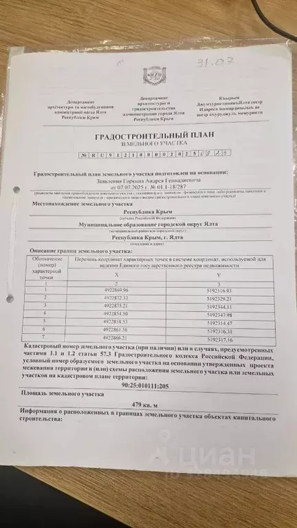 Участок в Крым, Ялта Ялта-Дарсан ТСН,  (4.8 сот.) - Фото 1