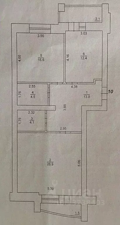 2-к кв. кировская область, киров ул. молодой гвардии, 90 (77.3 м) - Фото 1