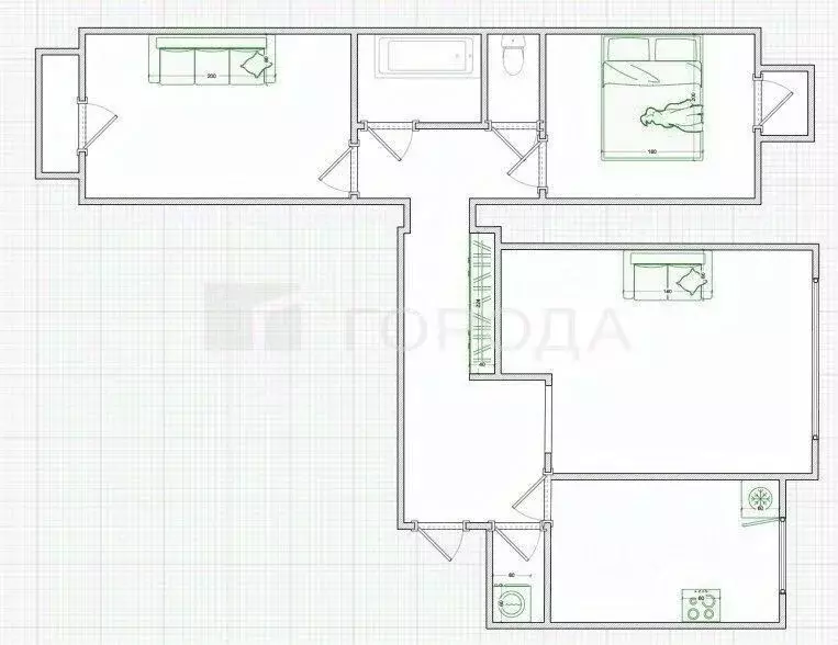 3-к кв. Алтайский край, Барнаул Песчаная ул., 89 (63.1 м) - Фото 2