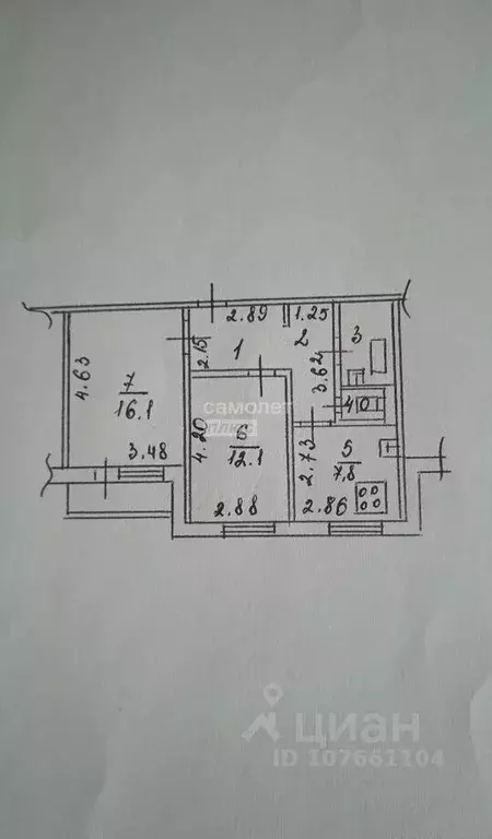 2-к кв. Липецкая область, Липецк бул. Имени Павла Шубина, 8 (51.9 м) - Фото 2