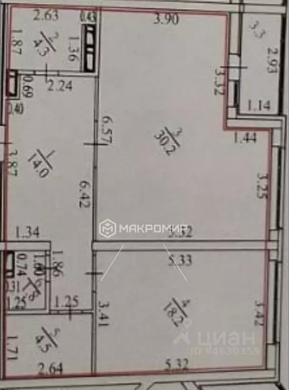 2-к кв. Орловская область, Орел ул. Михалицына, 1 (74.7 м) - Фото 2