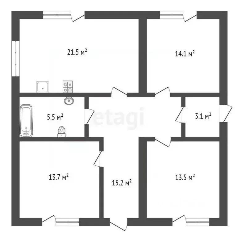 Дом в Амурская область, Благовещенский район, с. Кантон-Коммуна ул. ... - Фото 2