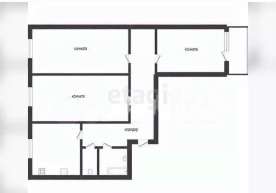 3-к кв. Воронежская область, Воронеж Тепличная ул., 26а (68.0 м) - Фото 2