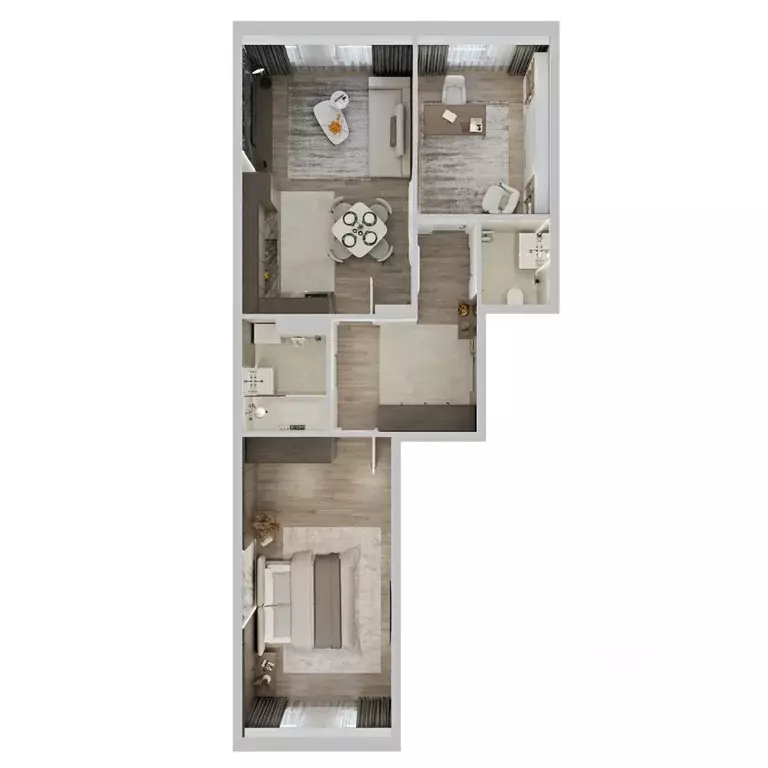 2-к кв. Омская область, Омск ул. 5-я Северная, 123 (68.2 м) - Фото 1