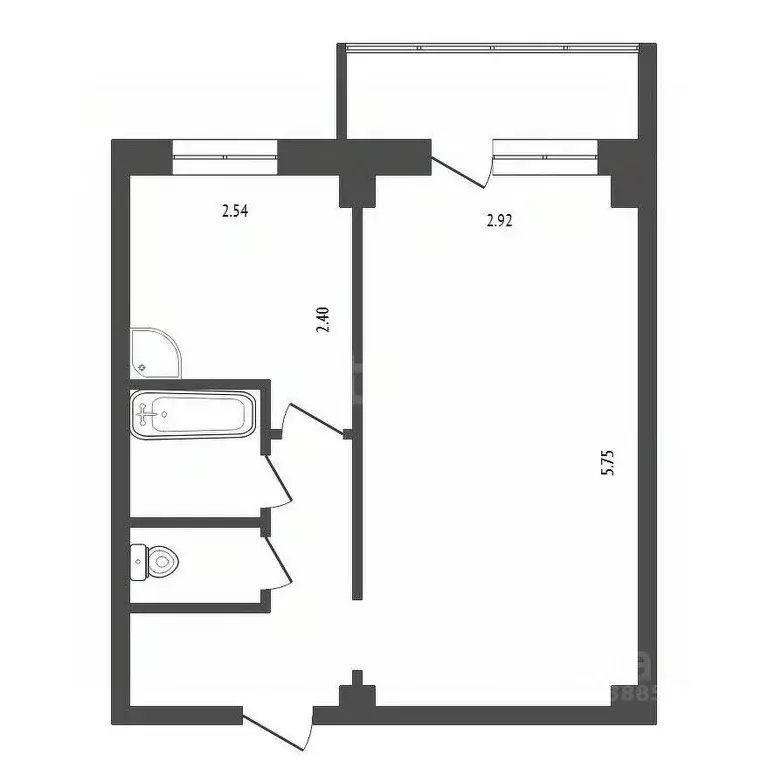 1-к кв. Красноярский край, Красноярск ул. Энергетиков, 36 (31.0 м) - Фото 2