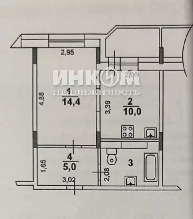 1-к кв. Московская область, Лыткарино Набережная ул., 11 (34.7 м) - Фото 1