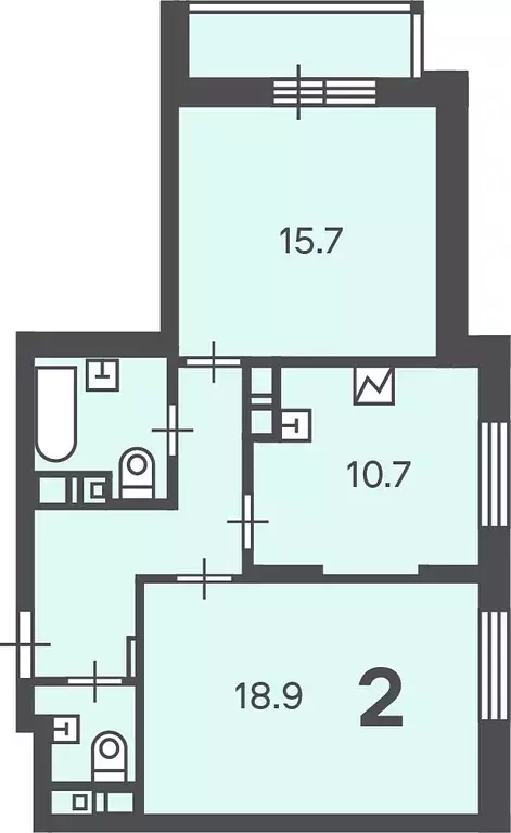 Продаётся 2-к квартира, 60 м - Фото 1