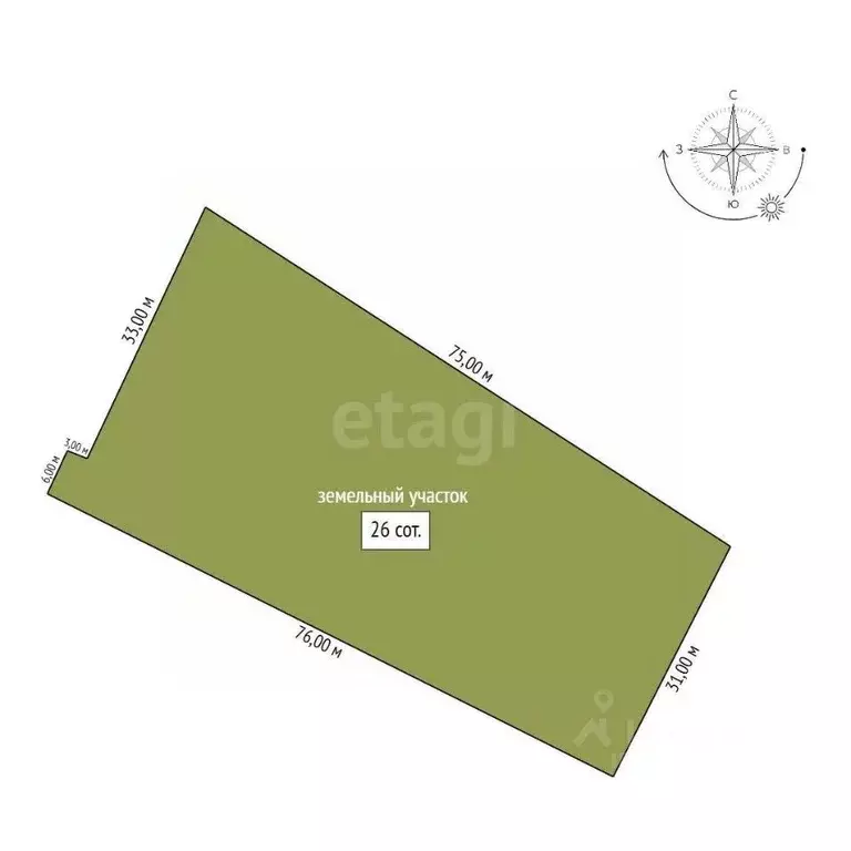 Участок в Амурская область, Благовещенский район, с. Чигири Садовая ... - Фото 2