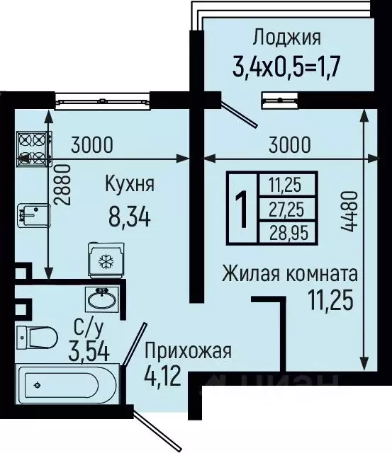 1-к кв. Краснодарский край, Туапсинский муниципальный округ, с. Небуг ... - Фото 1