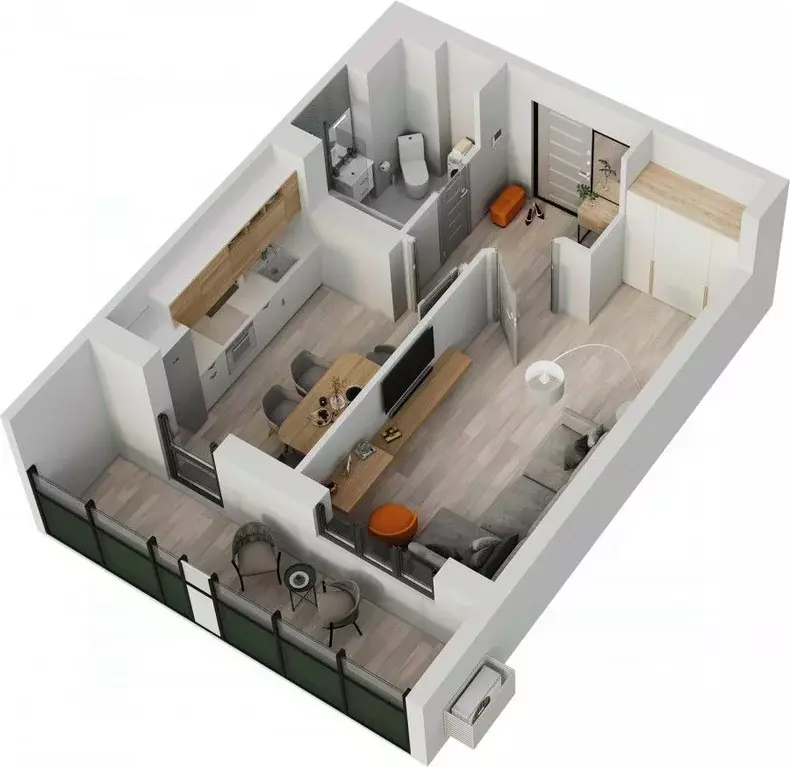 1-к кв. Татарстан, Нижнекамск Время жилой комплекс (39.5 м) - Фото 1