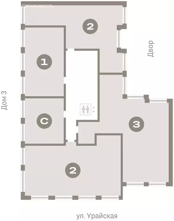 3-комнатная квартира: Тюмень, жилой комплекс Дом у Озера (75.5 м) - Фото 1