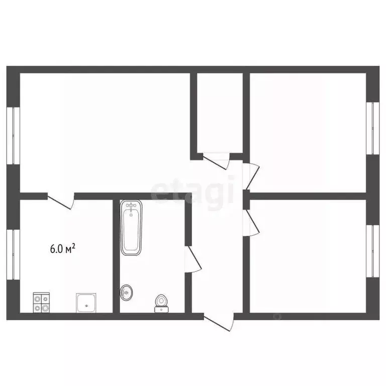 3-к кв. Тамбовская область, Тамбов Тамбов-4 тер., 15 (54.7 м) - Фото 2
