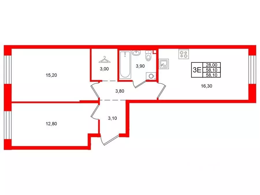 2-к кв. Санкт-Петербург, Санкт-Петербург, Сестрорецк Авиационная ул., ... - Фото 1