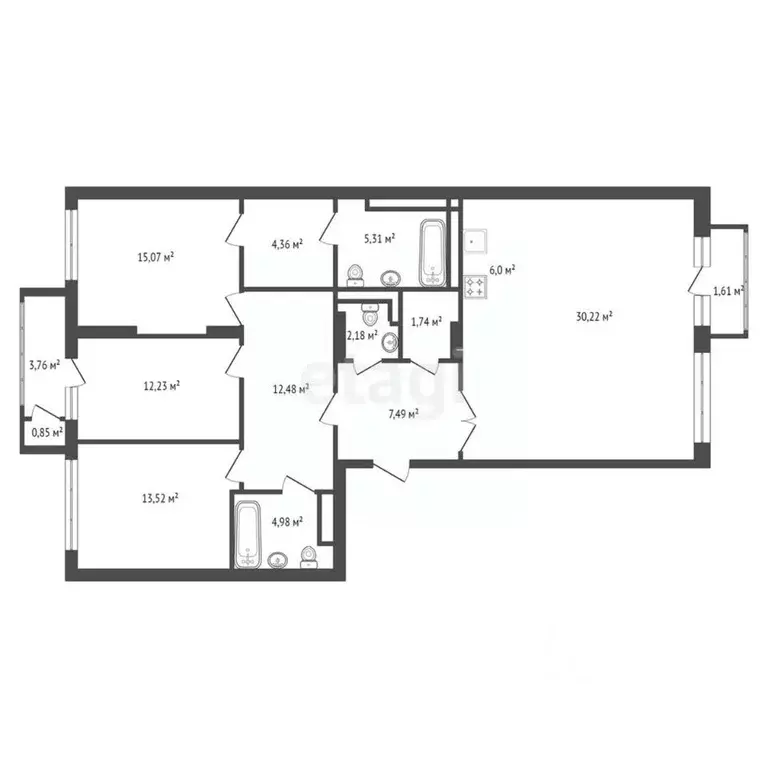 4-к кв. Башкортостан, Уфа ул. Аксакова, 18 (116.3 м) - Фото 2