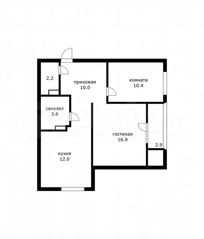 2-к. квартира, 60 м, 9/12 эт. - Фото 0